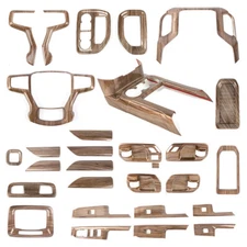 ??Wood Grain Interior Accessories Full DecorCover Trim For Chevy Silverado 2019+