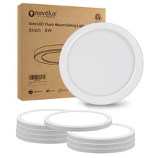 5.4 inch Flush Mount LED Ceiling Light 5000K Daylight, Ultra Slim 0.63" Thick...