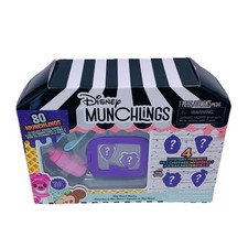 Disney Munchlings Mini Munch Purple Display Pink Bottle Scented Figures 7 Pieces