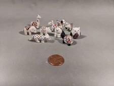 Harlequin Animals Porcelain French Feves