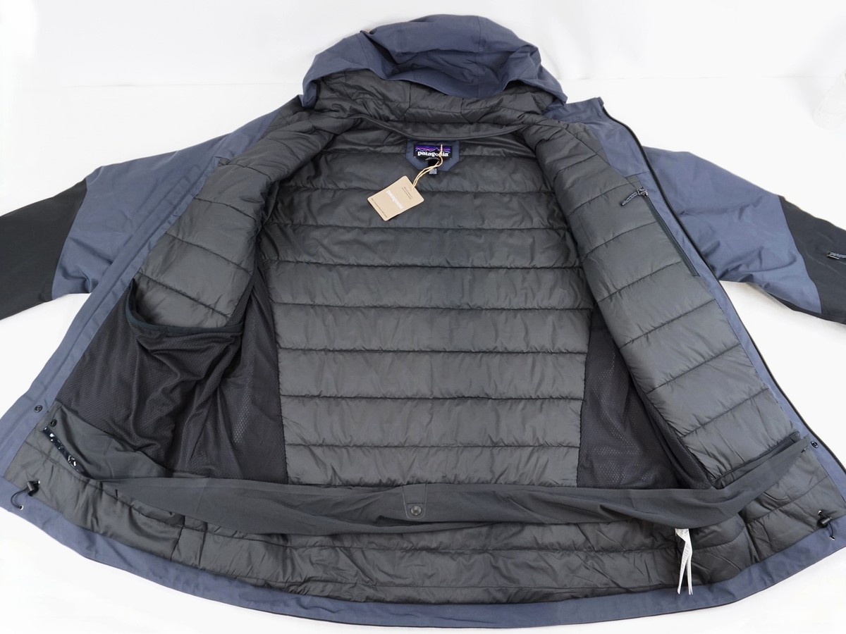Patagonia Gore-Tex Insulated Storm Shift Coat In Black/Smolder