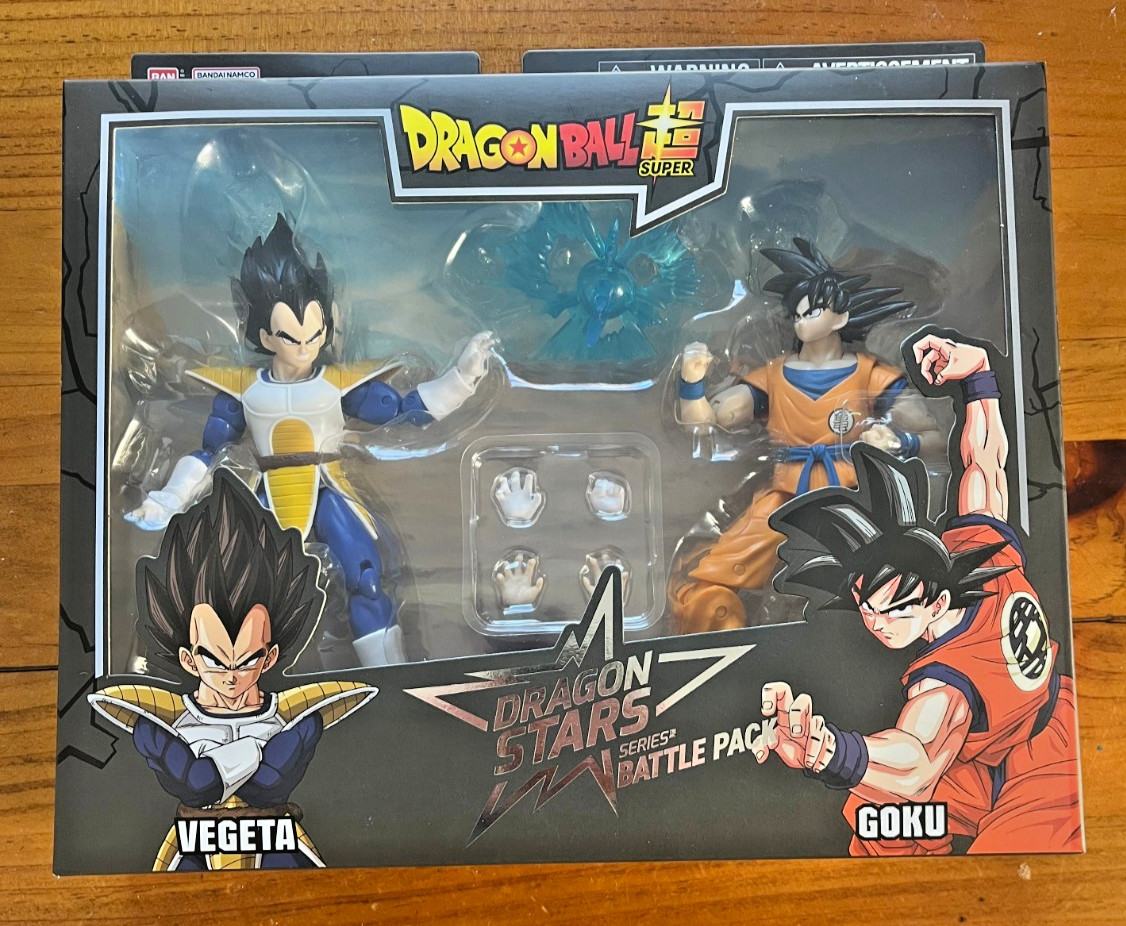 Dragon Stars Battle Pack Vegeta Vs Goku Saiyan Saga EE. UU. Vendedor Nuevo en Caja Dragonball Z