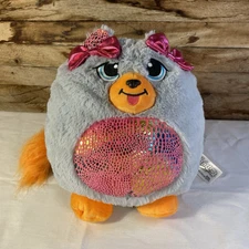 Misfittens Kitten Plush Cat Gray Orange Pink Bows  9" Get Meowed Basic Fun