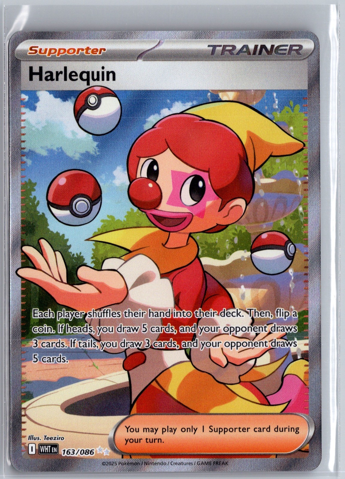 Harlequin 163/086 Holo Ultra Rare White Flare Pokemon Near Mint