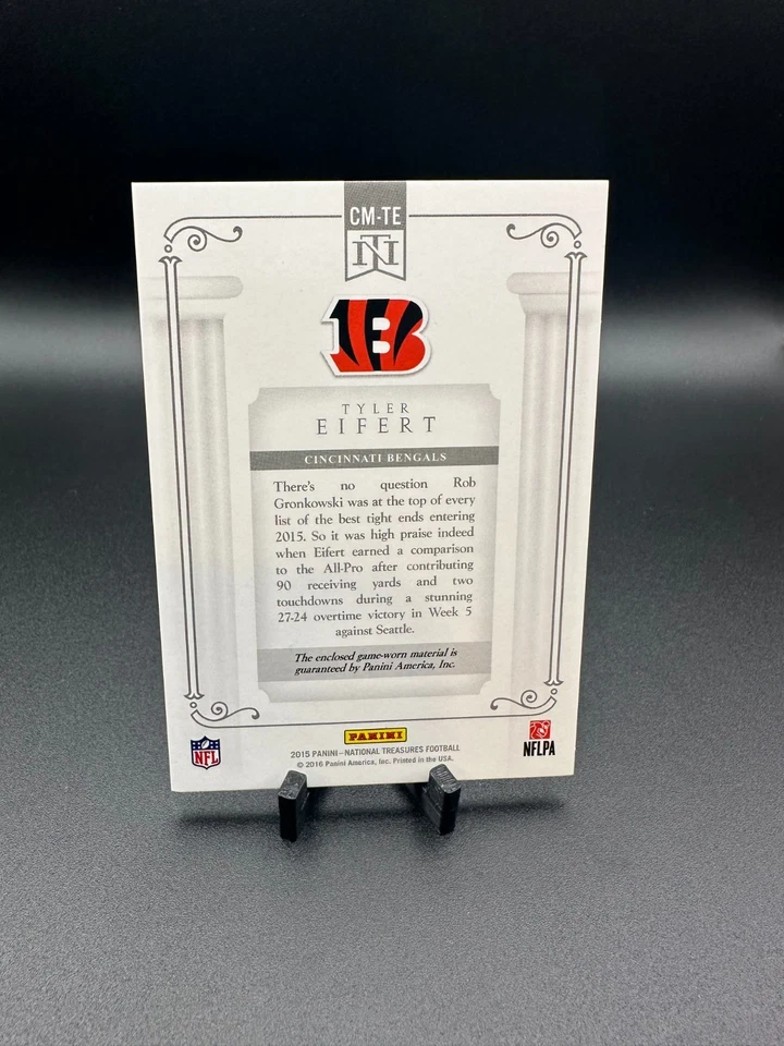 2015 Panini National Treasures - Century Materials Tyler Eifert #CM-TE /25 - - Image 2 of 2