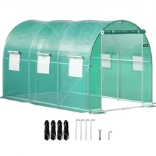 12x7x7 ft Walk-in Tunnel Greenhouse,Portable Plant Hot House with Galvanized Ste