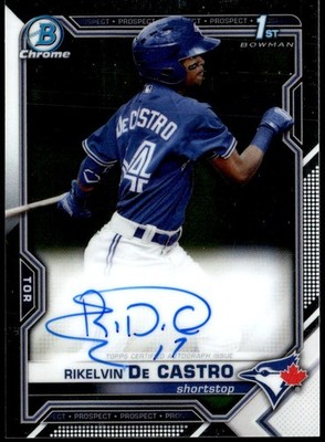 2021 Bowman Chrome #CPA-RDCA Rikelvin De Castro Prospect Autographs 1st