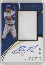 2020 Panini Immaculate Debut Jumbo Auto Relics 9/99 Edwin Rios #DJA-ER Auto rf2