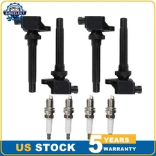 Set of 4 Ignition Coils + Spark Plugs Fit for Suzuki SX4 2007-2009 I4 2.0L UF562