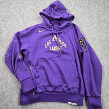 Los Angeles Lakers Hoodie Sweatshirt Mens Medium Purple NBA Basketball Nike
