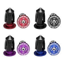 2x Bike Bar End Plugs Aluminum Road Bicycle Grip Anti-slip Firm Handlebar