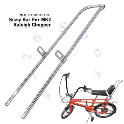 Raleigh Chopper MK2 Sissy Bar Stainless Steel - Polished - Reproduction - Image 1 of 4