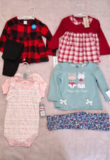 Girls 18-24 Months Clothing Lot 8 Pieces  Bodysuits - Pants  Tops  Mixed-NEW