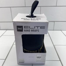 Everlast Elite 180" Boxing and MMA Handwraps Black New In Box Authentic One Pair