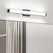 33" LED Vanity Light Bathroom Mirror Dimmable Fixture Black Wall Bar Lamp 6000K