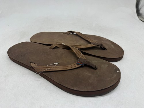 Rainbow Sandals Women's Brown Luxury Leather Double Layer Arch Support - 11