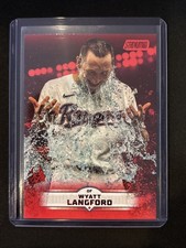 🔥Wyatt Langford 2025 Topps Stadium Club #19 Red Foil Rangers