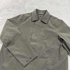 Lululemon Trench Coat Mens Medium Gray Waterproof Windbreaker Long LM4AN1S.01