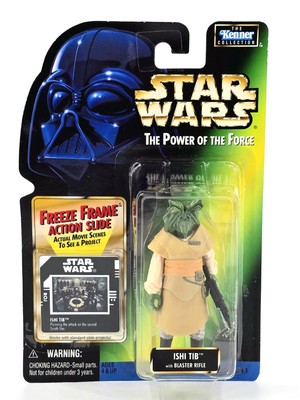 Star Wars The Power of the Force ISHI TIB With Blaster Rifle Freeze Frame New 