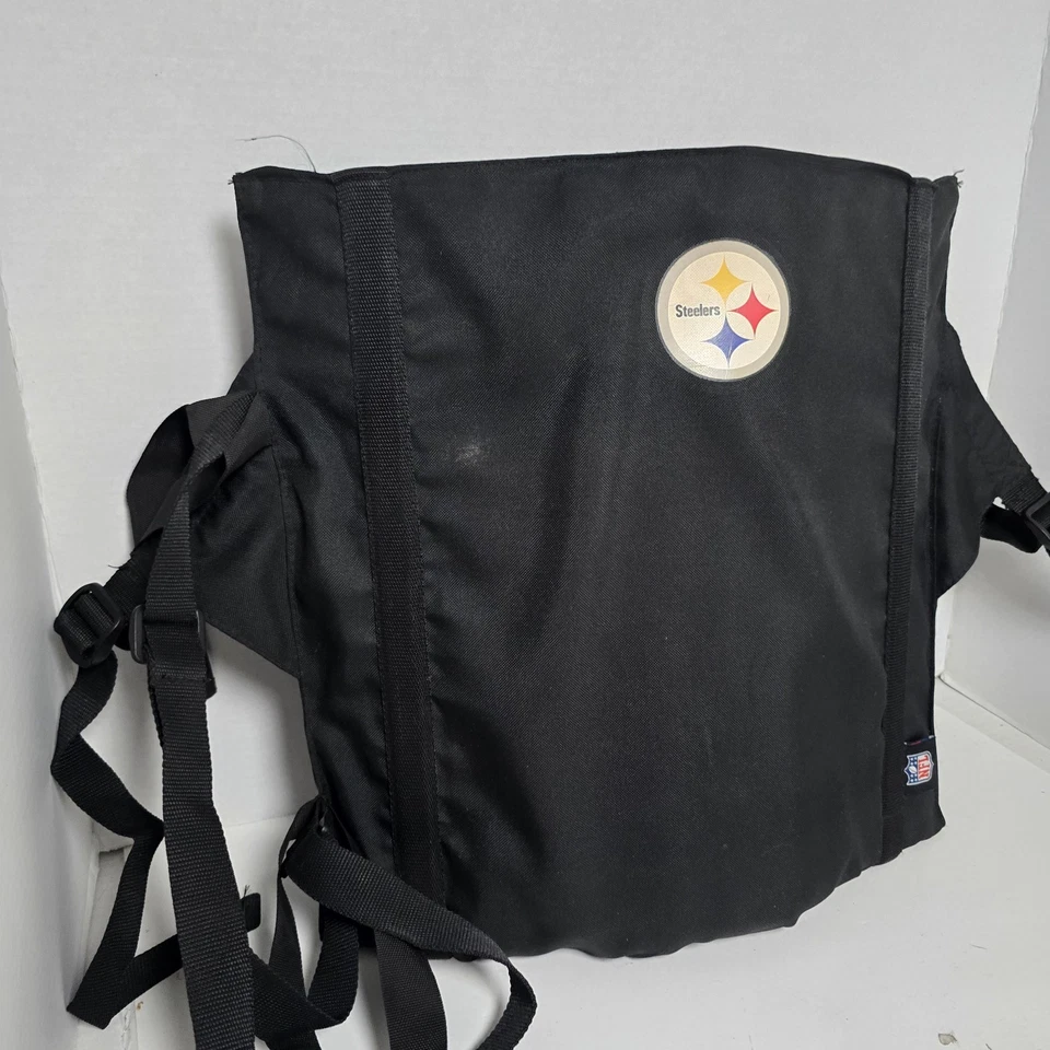 Cojín/respaldo blanqueador asiento de estadio portátil Coleman Steelers NFL ligero Foto 2 de 4