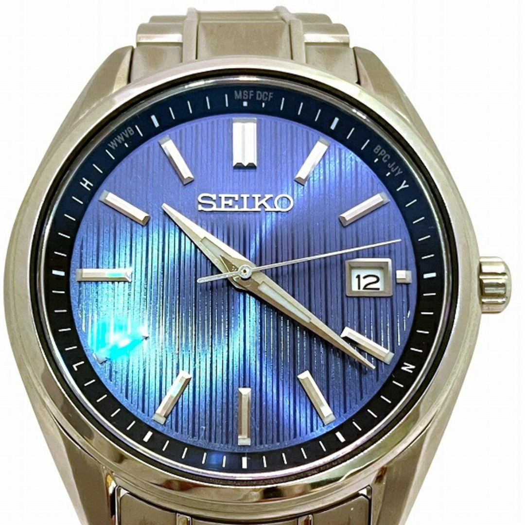 Seiko Selection Radio Solar Watch Men's Navy Titanium Pre-owned From Japan image 4