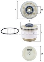 Mahle Kraftstofffilter FüR Fiat Isuzu Lexus Mitsubishi Toyota