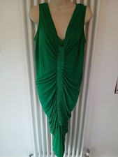 Elements Amanda Wakeley Emerald Green 2 Piece Ruched Cocktail Dress Size 20