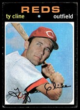1971 Topps Card Baseball Ty Cline Cincinnati Reds #319 EX