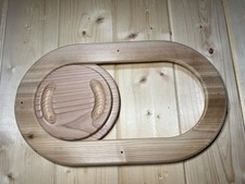 Sauna Ventilation Slider Cover   Fits 6" Vent Hole/16.5" x 9.5" x 1"/Clear Cedar