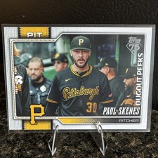 2026 Topps Series 1 - Paul Skenes Dugout Peeks #100 Pittsburgh Pirates Baseball