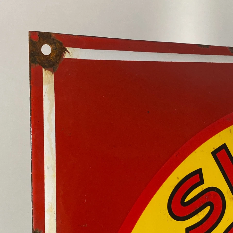 Shell Enamel Sign - 60x35cm (23.6x13.8") - Nice Garage Service Porcelain Signage - Image 2 of 4