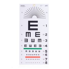 McKesson 20 Foot Distance Wall Mount Eye Chart Tumbling E