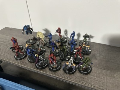 Halo Mini Clix Lot Mini Figures, Maps And Cards