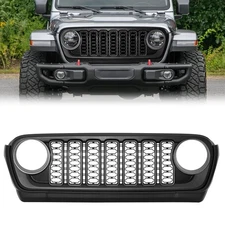 For 2018-2024 Jeep Wrangler JL / Gladiator JT Front Bumper Grill w/O Camera Hole