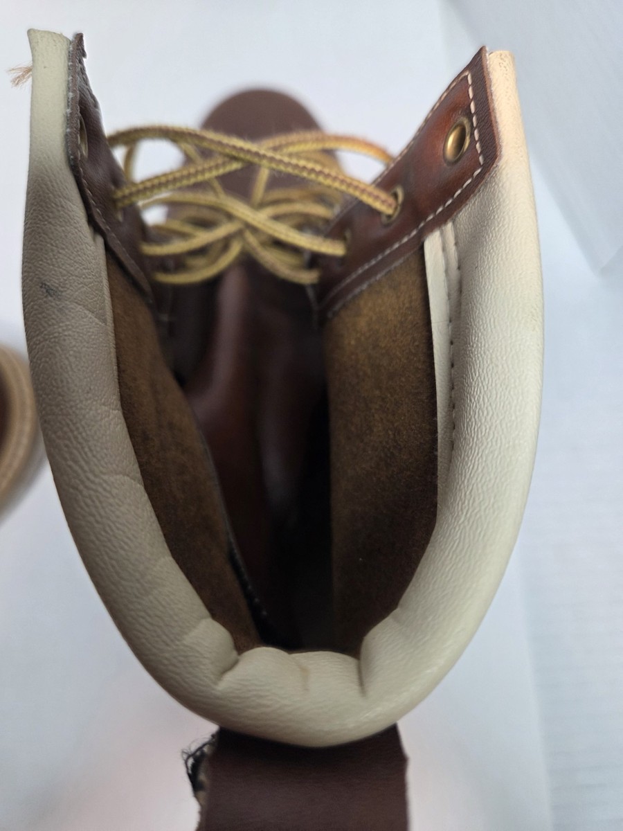 Bottes Pataugeoire Vintage James Scott - Cuir Marron, Semelle Feutre, Taille 10, Occasion Bon état