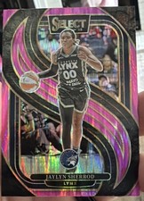 2025 Panini Select WNBA - Premier Level Jaylyn Sherrod #148 Pink Shimmer Prizm 