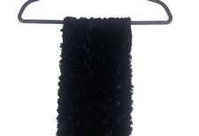 Women  s Black Faux Fur Scarf One Size