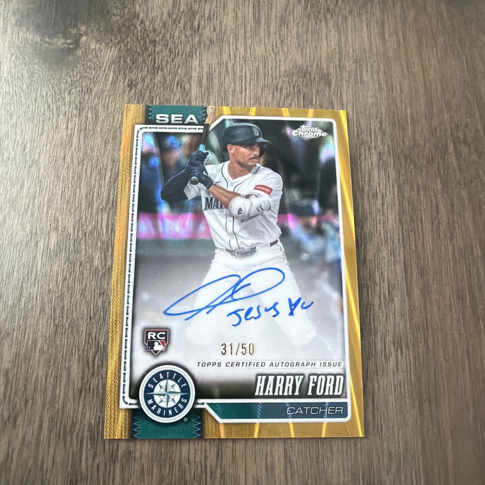 2026 Topps Chrome Harry Ford RC Gold Refractor Auto #31/50 (RC)