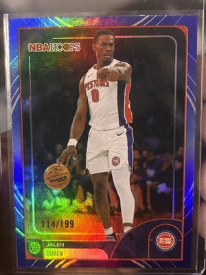 Topps 2024-25 NBA Hoops Rainbow Blue Jalen Duren #99 Serial Numbered 114/199