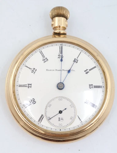 1893 Elgin Nat'l Watch Gold Filled Pocket Watch 17 Jewels Size 18s, not working
