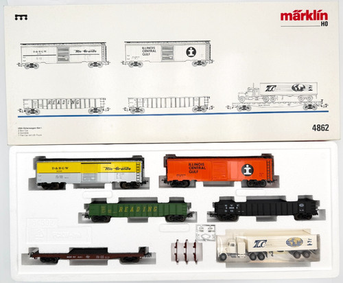 Märklin H0 4862 EE. UU. Vagón de mercancías Set I Rio Grande TLC MHI EMBALAJE ORIGINAL NUEVO COLECCIONISTA -CHI- | Condition: Neu