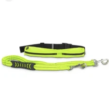 Good2Go Hands Free Dog Running Leash Yellow Adjustable Belt NWT