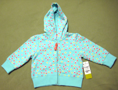 New PLEASE MUM Girls Zipper French Terry Print Long Sleeves Hoody