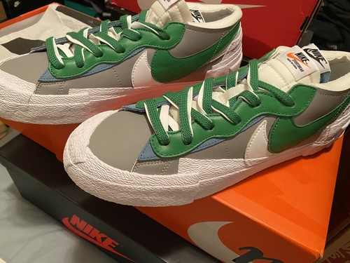 Nike Blazer Low Sacai mittelgrau klassisch grün DD1877-001 Größe 10,5 US DS