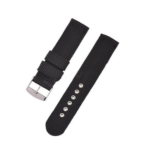 18/20/22mm Woven Nylon Canvas Sport Wrist Watch Band Strap with Metal Buckle CA - Zdjęcie 17 z 20