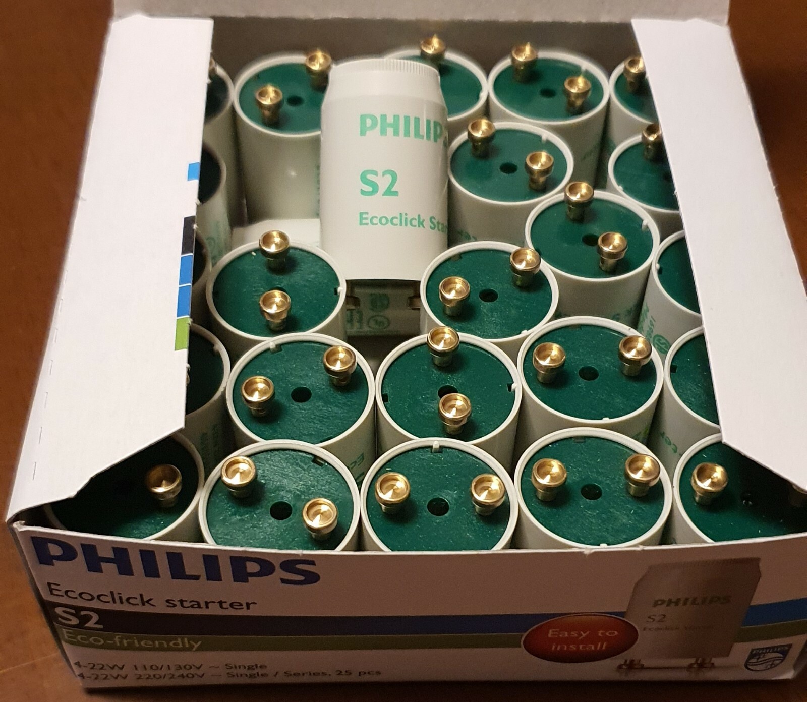 STARTER PER TUBI NEON S2 PHILIPS ECOCLICK STARTER (Confezione da 25 unità)