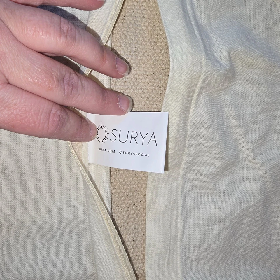 Surya Square Decorative Pillow Cover With Tassels & Zipper Closure 18" - Image 4 of 4