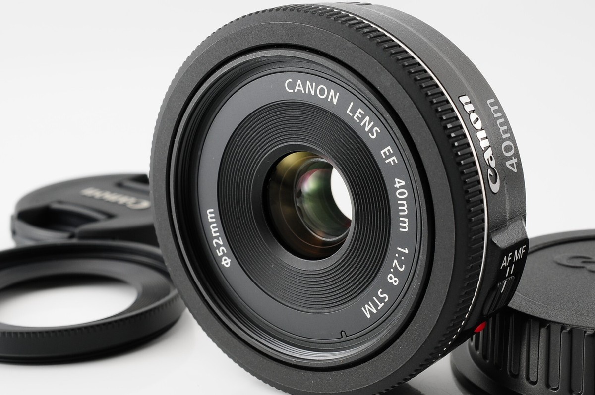 Near MINT] Canon EF 40mm F2.8 STM Pancake Lens Black From