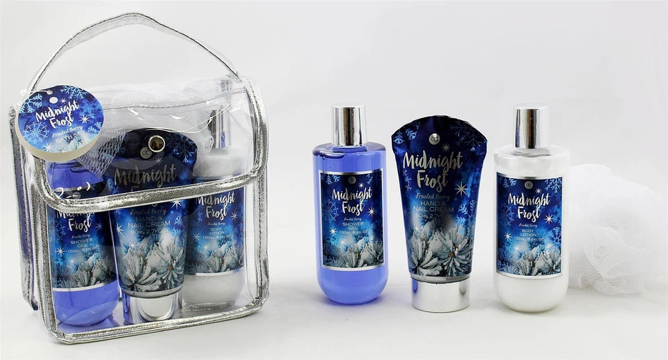 ACCENTRA MIDNIGHT FROST Geschenkset in Kosmetiktasche Duschgel Body Lotion Handcreme usw