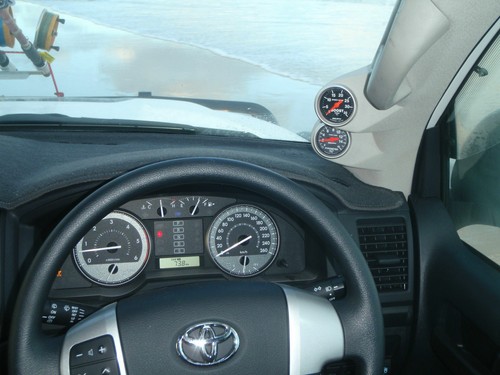 2 Gauge Pillar pod suit 200 Series Toyota Landcruiser Black ABS Finish 52mm - Picture 2 of 3